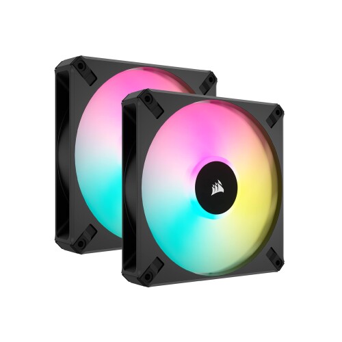 CORSAIR｜コルセア ケースファンx2 140mm /1700RPM ＋コントローラー iCUE AF140 RGB ELITE Dual Fan Kit ブラック CO-9050156-WW