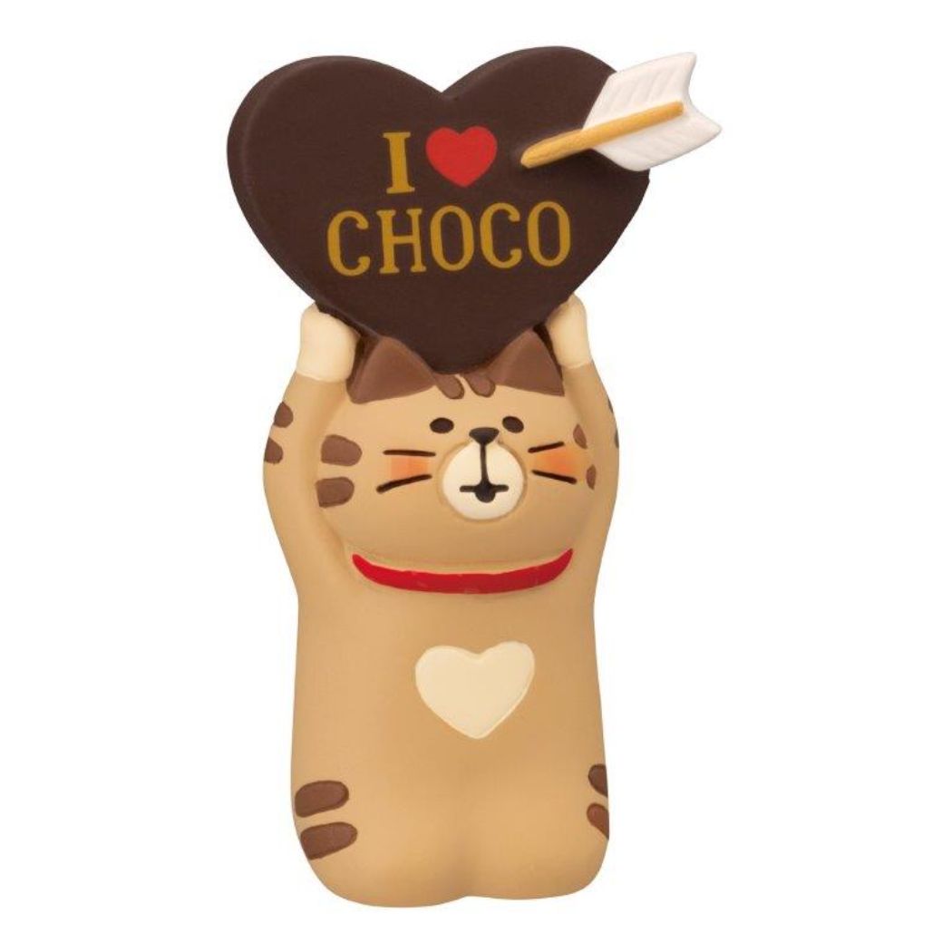 チョコレート工房 マスコット ハート的中猫 concombre デコレ インテリア かわいい グッズ