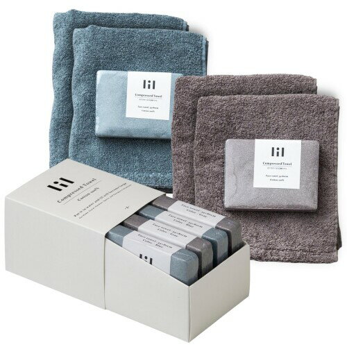 リル 圧縮タオル フェイスタオル4P LIL1300