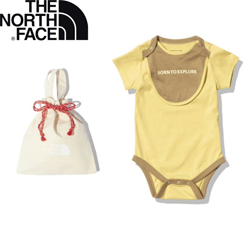 THE NORTH FACE ザ・ノース・フェイス Baby’s S/S ROMPE 2P BIB ベビー 70cm サンライト SL NTB12354