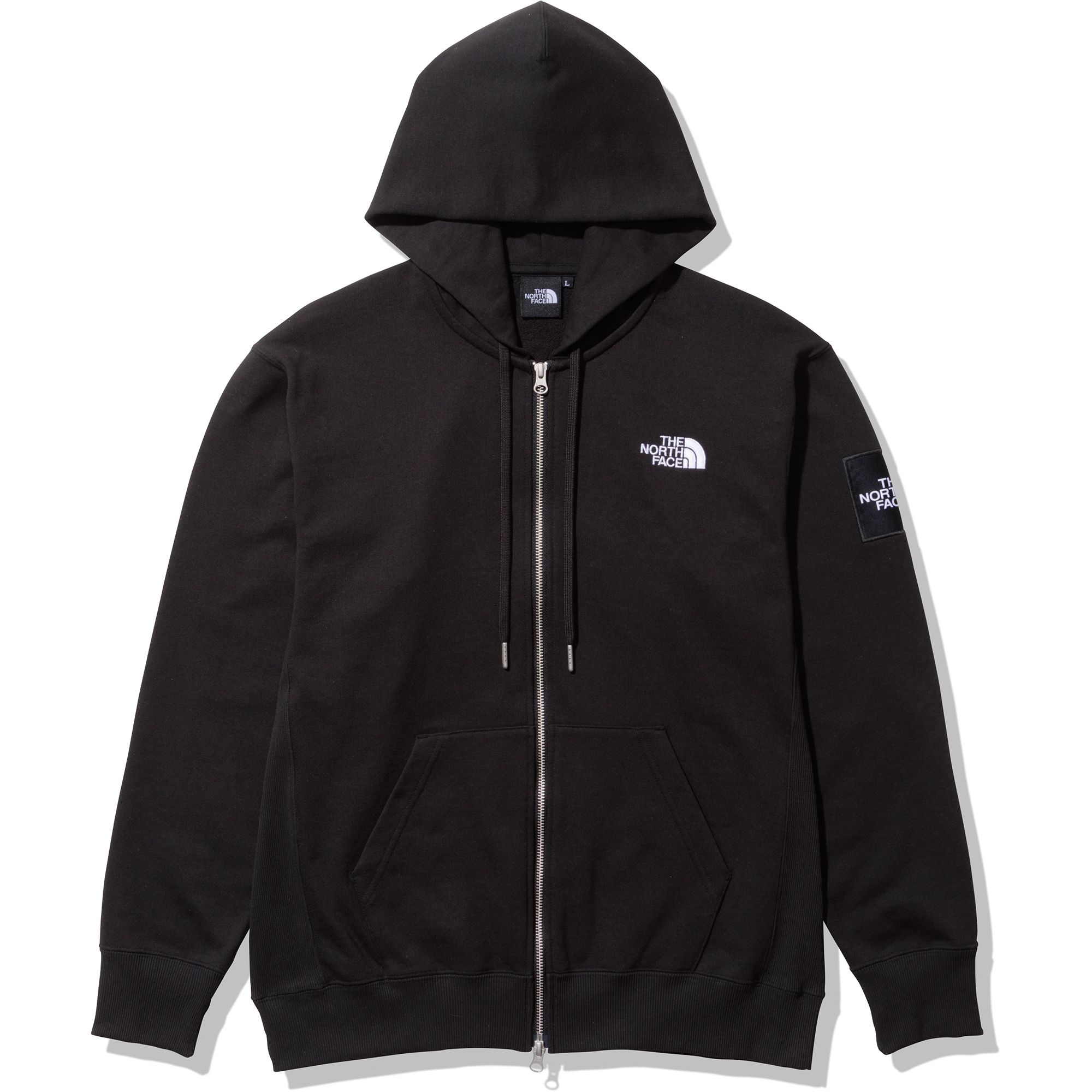 THE NORTH FACE ザ・ノース・フェイス スクエア ロゴ フルジップ メンズ L ブラック K NT12335
