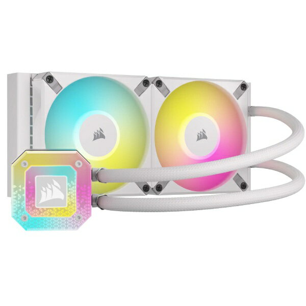 CORSAIR｜コルセア 水冷CPUクーラー 120mmファンx2 LGA1700/1200/115X/2066/2011-3/2011・AM5/AM4/sTRX4 iCUE H100i ELITE CAPELLIX XT WHITE ホワイト CW-9060072-WW