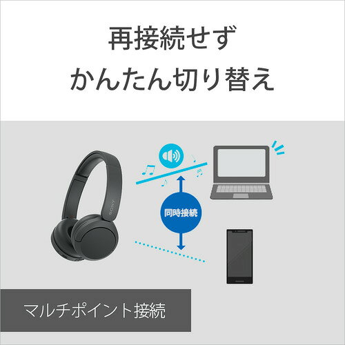 SONY ワイヤレスヘッドホン WH-CH520(B)