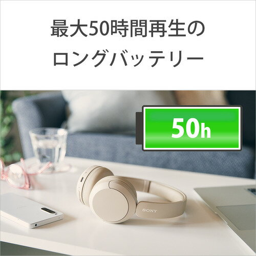 SONY ワイヤレスヘッドホン WH-CH520(W)