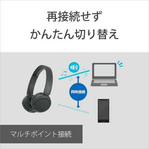 SONY ワイヤレスヘッドホン WH-CH520(W)