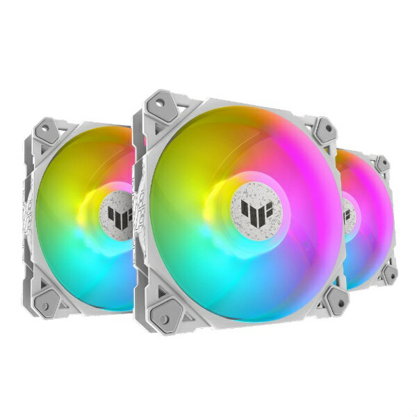 ASUS｜エイスース ケースファンx3 120mm /1900RPM ＋コントローラー TUF Gaming TF120 ARGB Fan - Triple Kit with Controller ホワイト