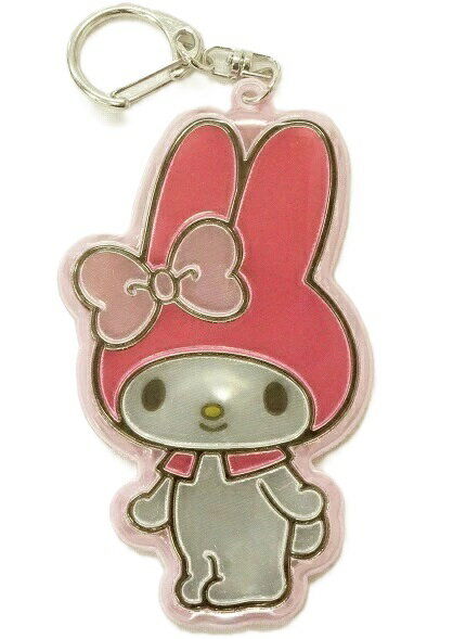 マイメロディ キーリング ピカピカキーホルダー サンリオ ユニック ライト付き 光る 名札 男の子 女の子 ギフトバレンタイン