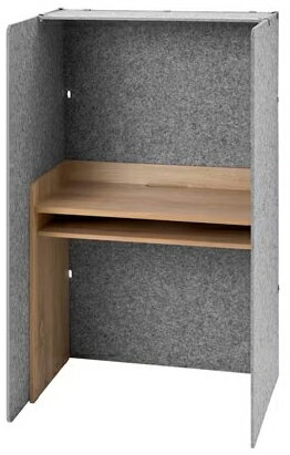 アイリスオーヤマ IRIS リモートワークデスク グレー/ナチュラル RWD-8014