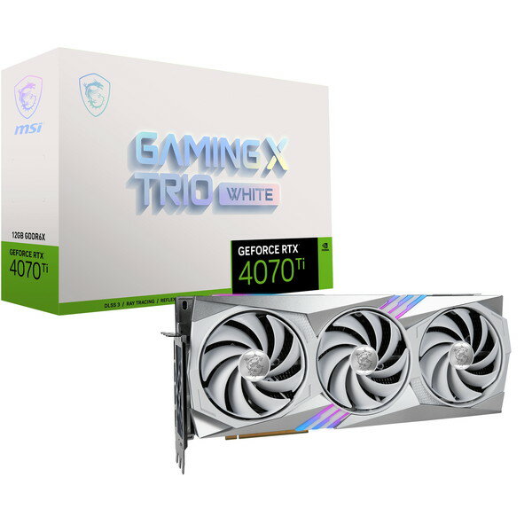 MSI グラフィックボード GeForce RTX 4070 Ti GAMING X TRIO WHITE 12G