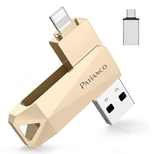Patianco iPhone用 USBメモリ 128GB 3in1 外付け usb lightning/USB/Type-C搭載 写真移行 スマホ容量不足解消 iPhone/iPad/PC/Android/Mac対応 高速 データ保存…