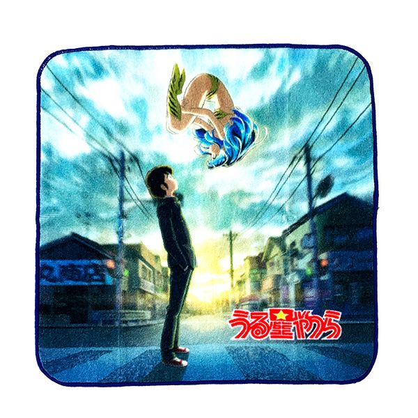 インクジェットプリントハンカチタオル ミニタオル うる星やつら ラム＆あたる 林タオル 汗拭きタオル