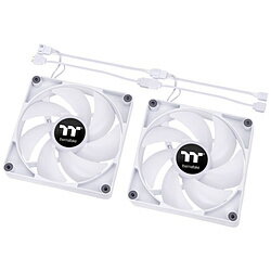 Thermaltake CLF154PL14SWA ケースファンx2 140mm /1500RPM CT140 ARGB Sync PC Cooling Fan White 2 Pack ホワイト CL-F154-PL14SW-A
