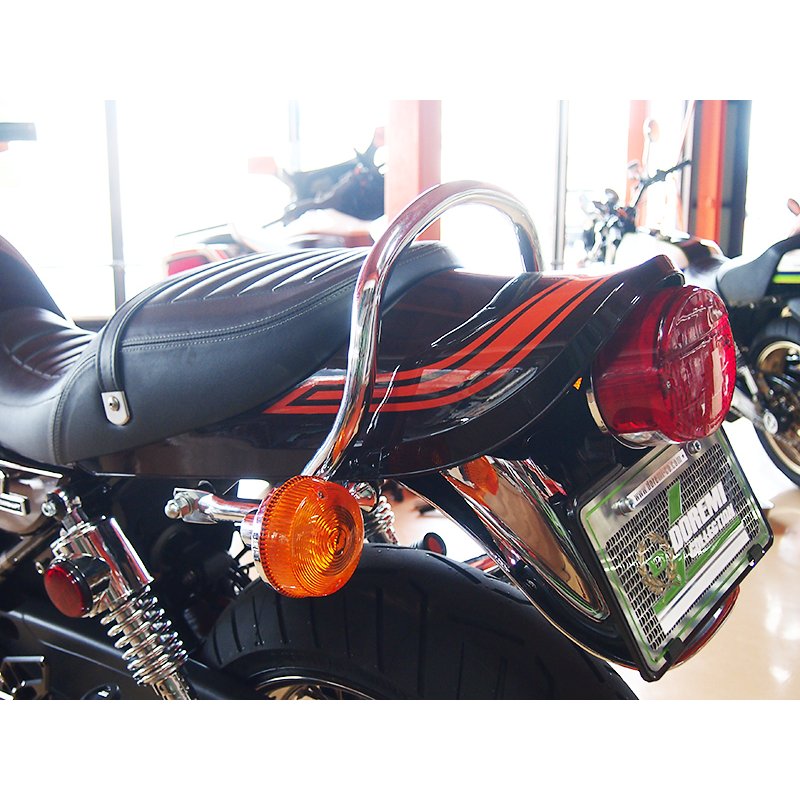 Z900RS グラブバー/タンデムバー、PMCグラブバー後方マウント タンデムグラブバー クロームメッキ ARCHIロングテールカウル