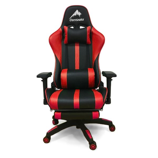 ゲーミングチェア ルセル オットマン付 レッド 組立品 ds-2411676
