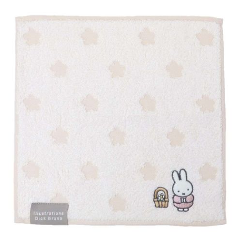 ミッフィー　ちらしジャガードミニタオル　ミッフィーはな