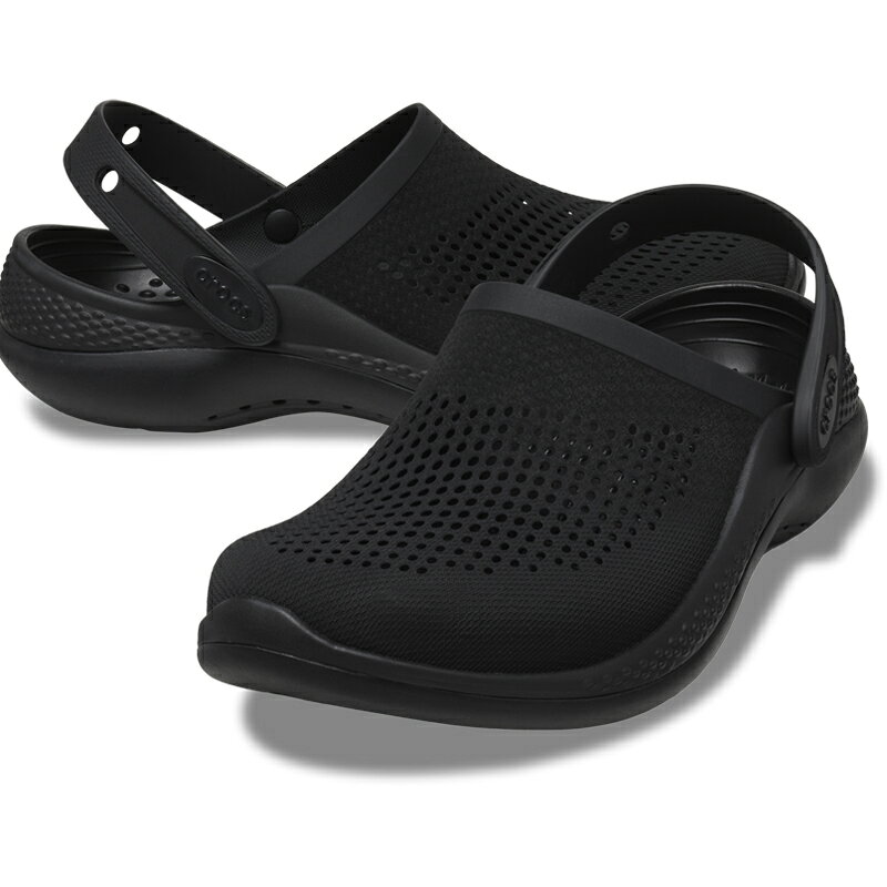 クロックス CROCS ライトライド 360 クロッグ サイズ：M7 25cm カラー：ブラック×ブラック #206708-060 2023SS