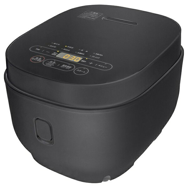 ORIGINAL BASIC|オリジナルベーシック 温度調節機能付き マイコンジャー炊飯器 5.5合 温調炊飯器 5℃刻み ブラック BKS-55 B /マイコン