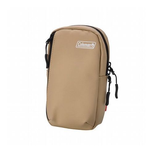 Coleman ショルダーポーチ サンド エツミ VCO-8771 アウトドア ライセンスモデル スマートフォン イヤホン 旅行 アクションカメラ ベルトループ