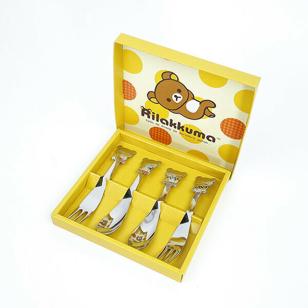 リラックマ　ステンレス　スプーン＆フォーク４ｐｃ