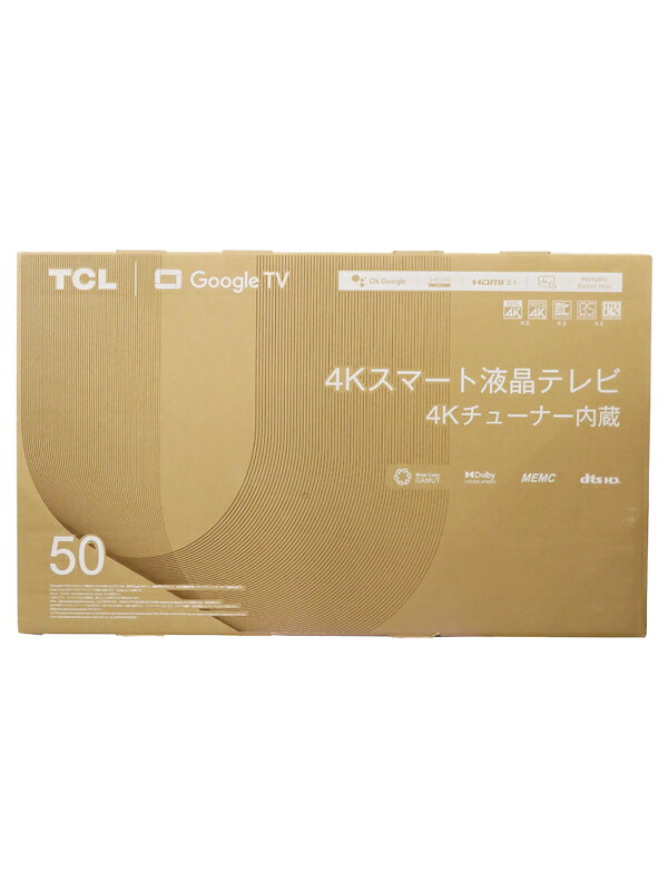 TCL 50P745 4K 液晶テレビ 4kチューナー内蔵 GoogleスマートTV 50
