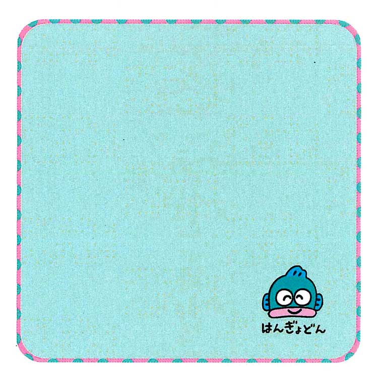 ワンポイント刺繍ハンカチタオル ミニタオル ハンギョドン おえかきさん はんぎょどん サンリオ オクタニ 汗拭きタオル