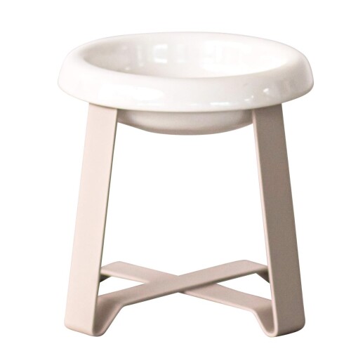 ファビタ ペコロ フードスタンド 浅型陶器S/Tソフトトープ 1個