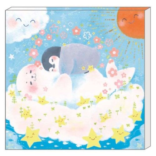 メモパッド メモ帳 吉田麻乃 アザラシのゆめみごこち クローズピン おしゃれ文具 事務用品 ガーリーイラスト