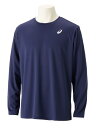 アシックス メンズ ドライ ワンポイント長袖シャツ ピーコート×ブリリアントホワイト・サイズ:2XL 2031E018-400-2XL ES DRY ONEPOINT LS SHIRT