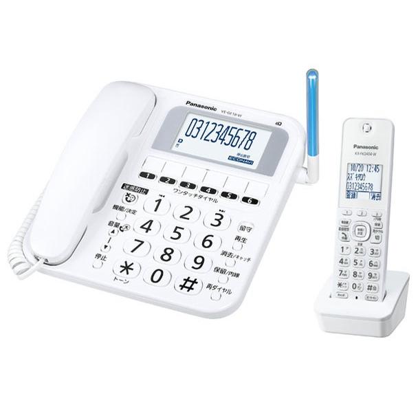 Panasonic コードレス電話機 RU・RU・RU VE-GE18DL-W