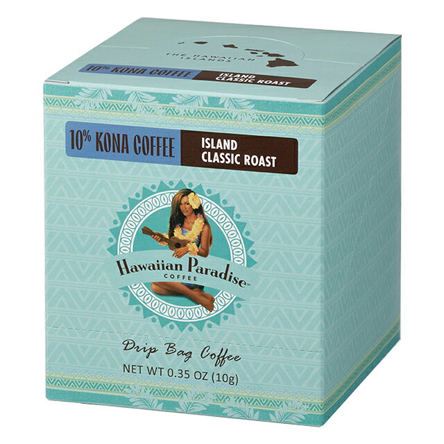 シーエフシージャパン ハワイアンパラダイスコーヒー ドリップバッグコーヒー 10%コナ アイランドクラシックロースト 10g×10袋