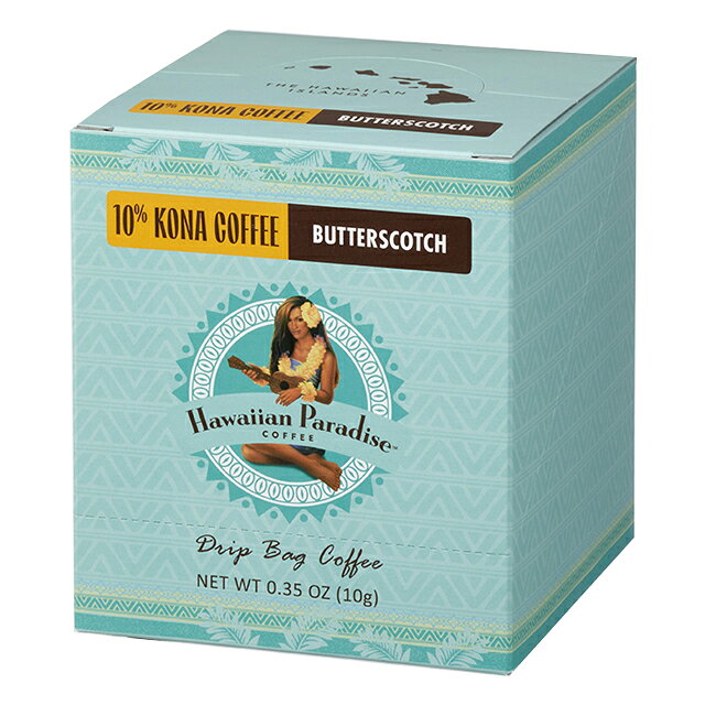 シーエフシージャパン Hawaiian Paradise ハワイアンパラダイスコーヒー ドリップバッグコーヒー 10%コナ バタースコッチ キャラメル風味 10g