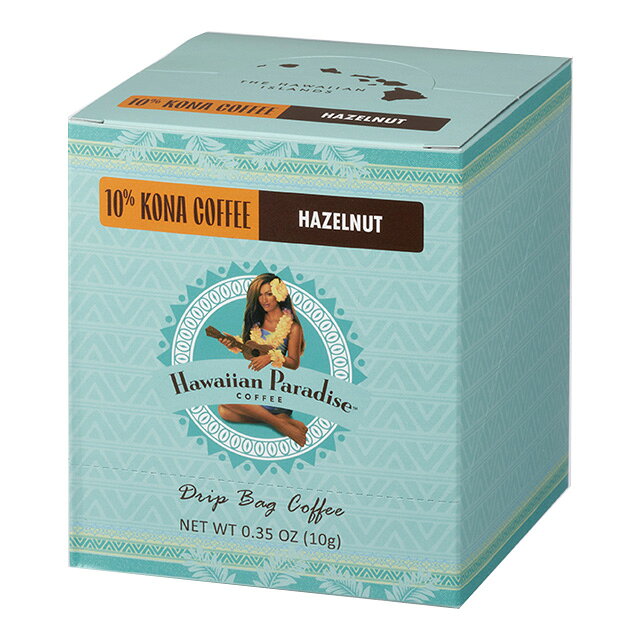 シーエフシージャパン ハワイアンパラダイスコーヒー ドリップバッグコーヒー 10%コナ ヘーゼルナッツ 10g