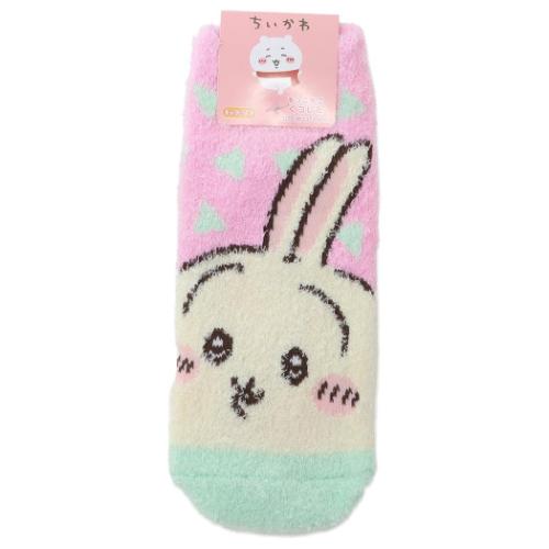 ちいかわ　もっこもこ靴下　２３ｃｍ〜２５ｃｍ　うさぎ／さんかく：ＳＬ１１２４Ｊ