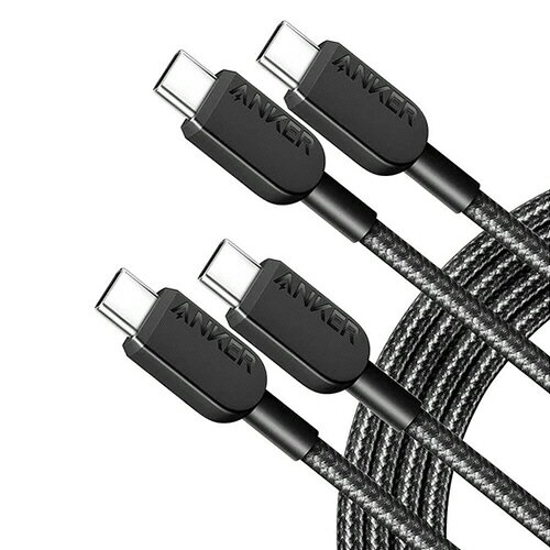 【2本セット】Anker 310 高耐久ナイロン USB-C & USB-Cケーブル 60W USB PD対応 MacBook Pro iPad Pro iPad Air 4 (1.8m ブラック)