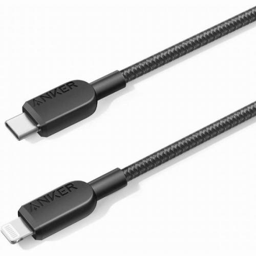 Anker 310 高耐久ナイロン USB-C & ライトニング ケーブル MFi認証 (1.8m ブラック)