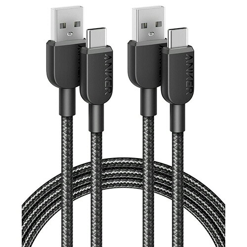 Anker 310 高耐久ナイロン USB-C＆USB-A ケーブル 2本セット