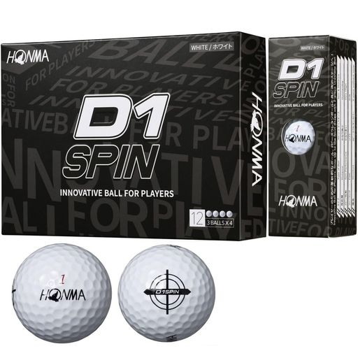 【まとめ買い】HONMA GOLF 本間ゴルフ日本正規品 ホンマ D1 SPIN (スピン) ゴルフボール2ダースパック(24個入) 「BT2301」