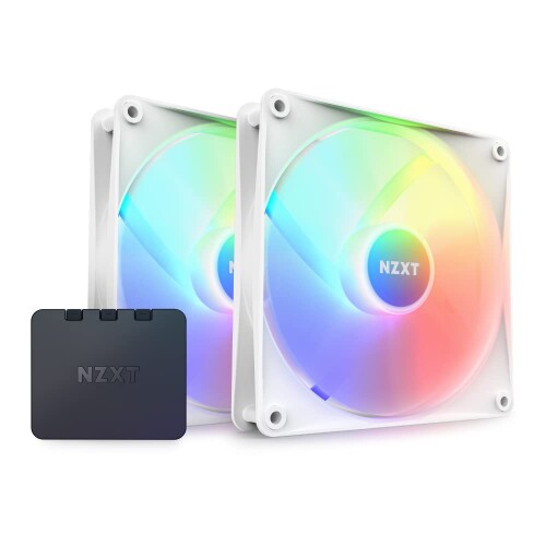 NZXT RF-C14DF-W1 PCケースファン F140 RGB CORE TWIN PACK ＆ Lighting Controller White