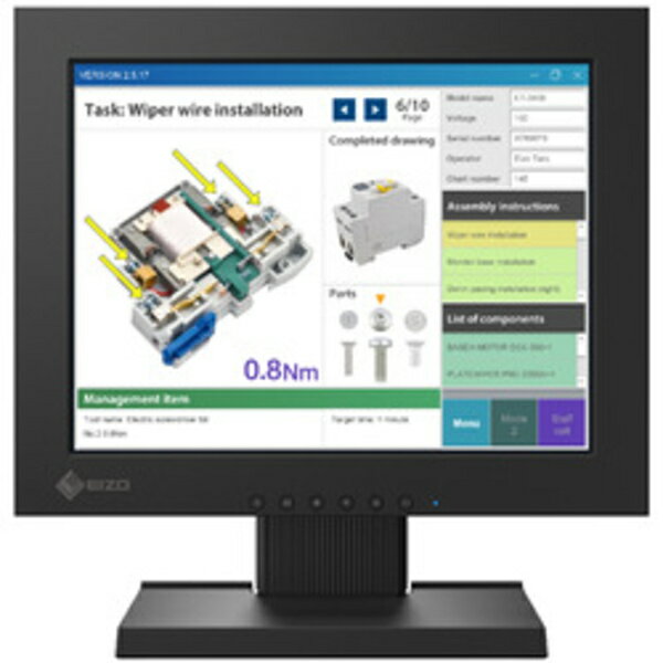 FDX1204T-TBK EIZO DuraVision 12.1インチカラー液晶モニター 1024x768/DisplayPort HDCP 1.3 、HDMI 1.4 、D-Sub 15ピン ミニ