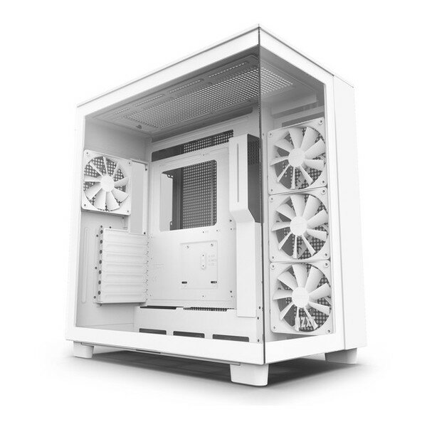 NZXT H9 Flow 2層構造ミドルタワーPCケース White CM-H91FW-01