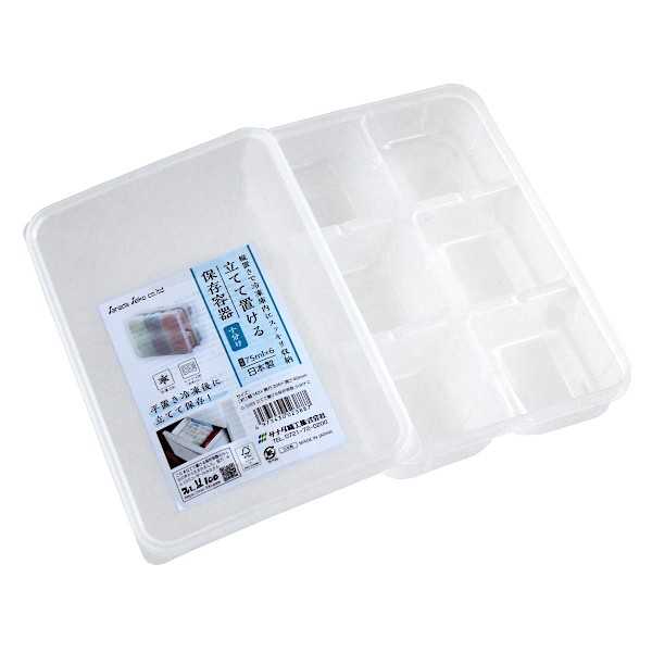 立てて置ける保存容器 小分け クリア 容量700ml(75ml×6)