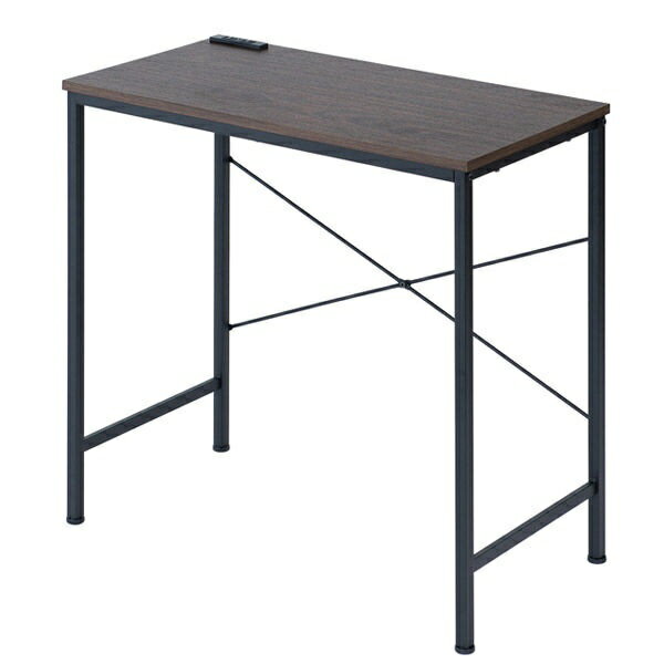 ライフテック｜Lifetec コンセント付デスク アクシスBRBK ブラウンブラック NK-6012