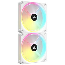CORSAIR｜コルセア ケースファンx2 140mm /2000RPM ＋コントローラー iCUE LINK QX140 RGB WHITE Starter Kit ホワイト CO-9051008-WW