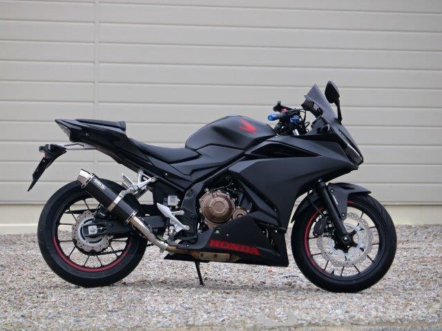 WR’S ダブルアールズ ラウンドタイプ スリップオンマフラー サイレンサータイプ：カーボン CBR400R 400X HONDA ホンダ マフラー