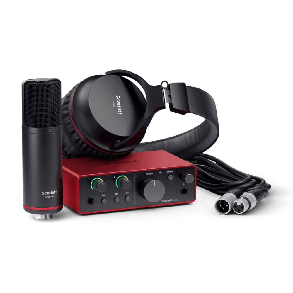 Focusrite フォーカスライト Scarlett solo Studio Pack (4th Gen) 2in 2out オーディオインターフェース +マイク ヘッドホンセット