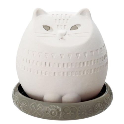 潤いマスコット 加湿器 FIKA ohana CAT デコレ 素焼き エコ電源不要 インテリア