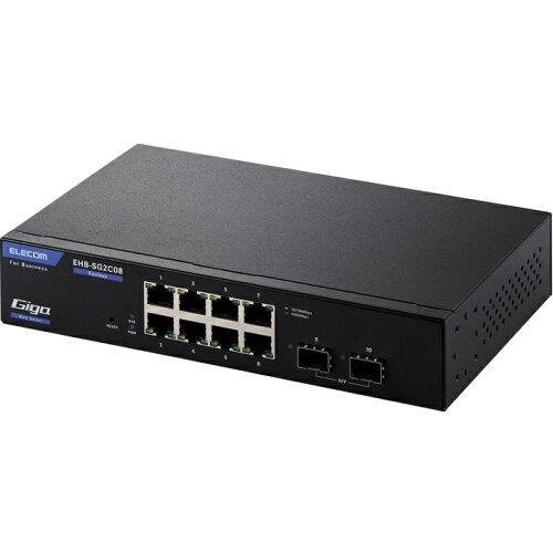 新品◆エレコム◆レイヤー2Giga対応WebスマートスイッチEHB-SG2C08 レイヤー2 Giga対応 Webスマートスイッチ - EHB-SG2C08