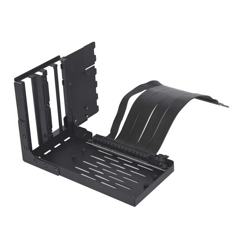LIANLI｜リアンリ 〔グラフィックボード対応〕PCケース O11D EVO XL対応 ライザーカード＋ブラケット UNIVERSAL 4- SLOTS VERTICAL GPU KIT WITH GEN 4 RISER ブラック VG4-4-V2X