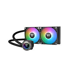 THERMALTAKE｜サーマルテイク 水冷CPUクーラー 120mmファンx2 LGA2066/2011-3/2011/1700/1200/1156/1155/1151/1150・AM5/AM4/AM3+/AM3/AM2+/AM2 TH240 ARGB Sync V2 ブラック CL-W361-PL12SW-A