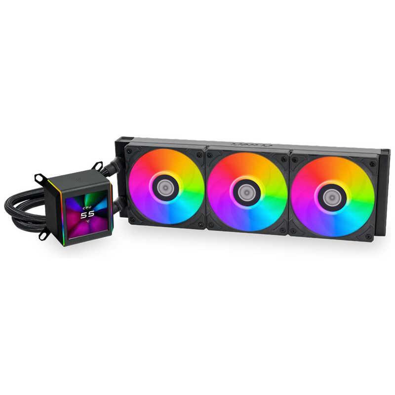 LIANLI｜リアンリ 水冷CPUクーラー 120mmファンx3 LGA1700/1200 /115x・AM5/AM4 Galahad II LCD 360 ブラック LL-GA2-LCD-360-BK